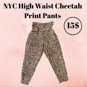 High Waisted New York & Company Pants Cheetah Print